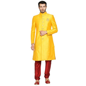 Riyaz Gangji Libas Sherwani Yellow