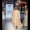 White tread work sherwani